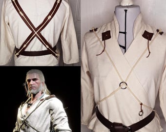Cosplay di Geralt di Rivia, costume ispirato a The Witcher 3, Triss, Yennefer, Ciri, LARP medievale