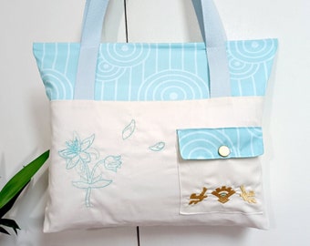 The Legend of Zelda Breath of the Wild / Tears of the Kingdom inspired shoulder bag Made in France Serenity flower