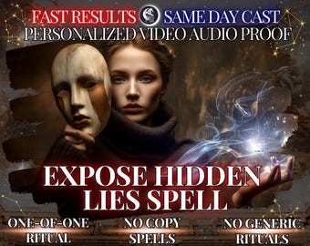 REVEAL LIES SPELL | Reveal Hidden Truths and Betrayal | Gain Clarity and Protection | Discover Deception | Powerful Truth & Justice Spell