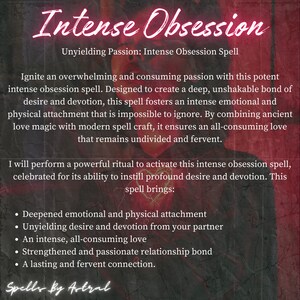 Extreme Obsession Love Spell, Powerful Attraction Ritual, Intense Desire & Love Focus, Same Day Spell Casting, Lust over me spell, true love image 3