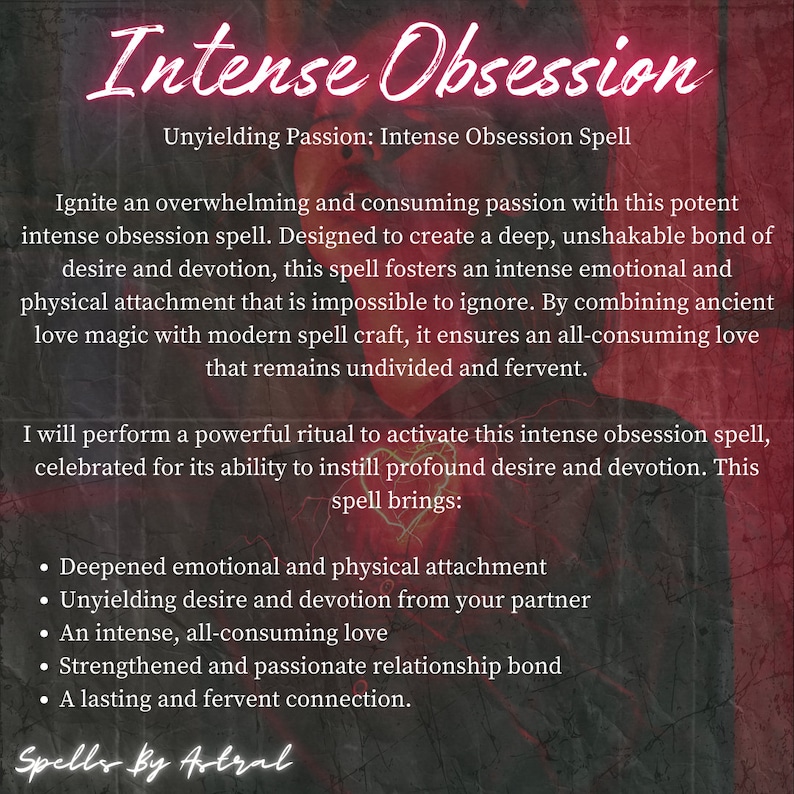 Extreme Obsession Love Spell, Powerful Attraction Ritual, Intense Desire & Love Focus, Same Day Spell Casting, Lust over me spell, true love image 3