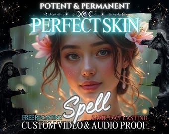 PERFECT SKIN SPELL, Clear Acne Spell,  Attractive Spell, Clear Skin Spell, acne spell work , Instant, White Perfect Face Spell, Beauty Spell