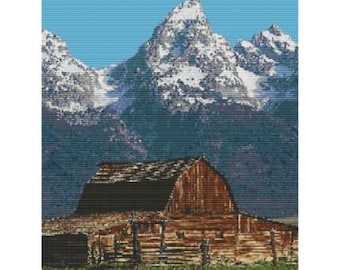 Grand Teton Front Yard, bead pattern for loom or peyote