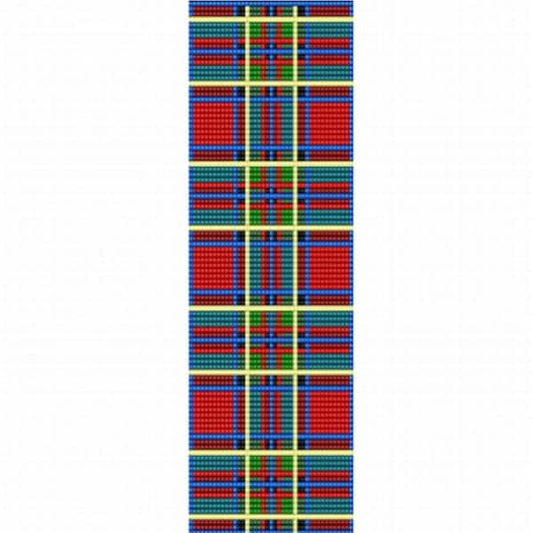 MacPherson Tartan, Gillespie,  bead pattern for loom or peyote