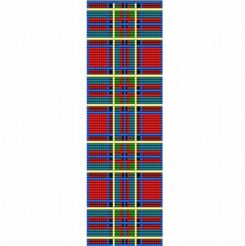 MacPherson Tartan, Gillespie, bead pattern for loom or peyote image 1