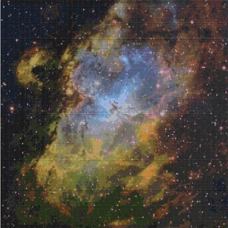 Hubble Eagle Nebula The Light Is Greenbead Pattern For Loom Or Peyote - 