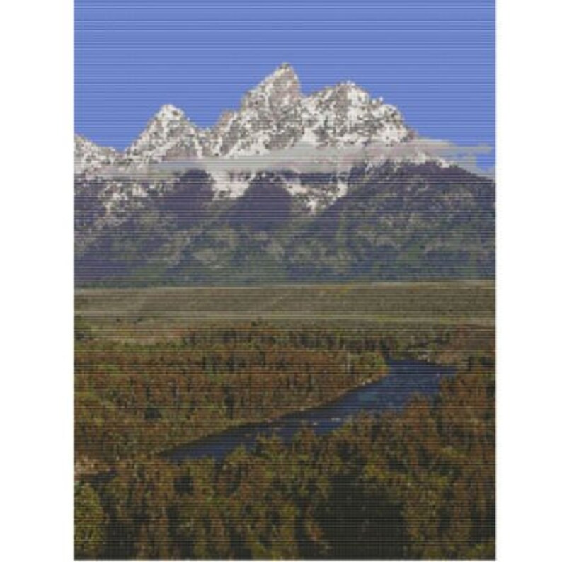 Grand Tetons Above The Veil Pattern For Loom Or Peyote - 