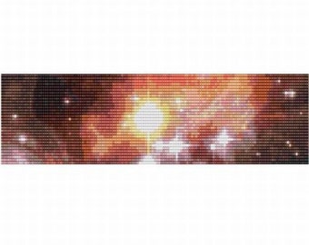 Hubble Light Echo Cuff, bead pattern for loom or peyote