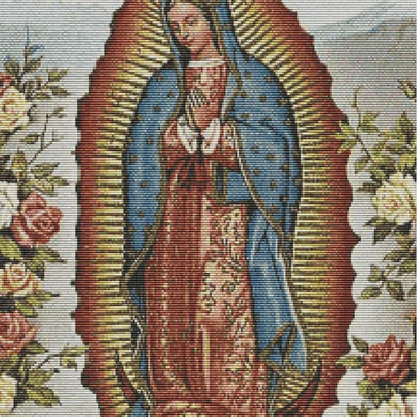 Our Lady of Guadalupe tapestry bead pattern for loom or peyote