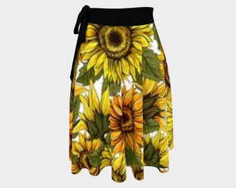 Falda cruzada de girasol boho