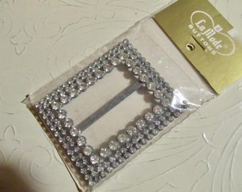 VTG NOS Blitse rechthoekige strass-riemgesp van 2-3/4" is een geweldige lijst!