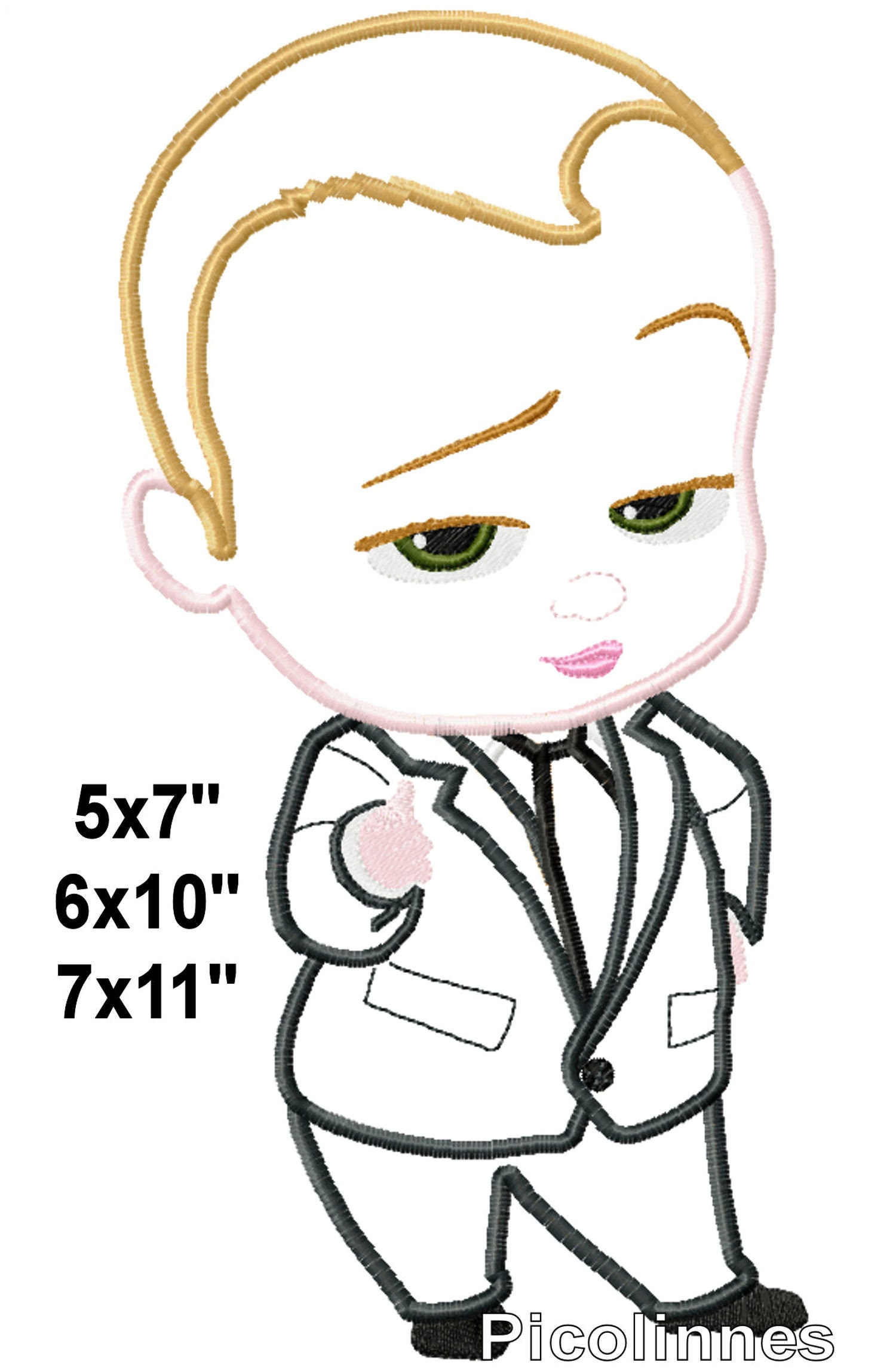 Boy machine applique embroidery pattern 5x7 6x10 7x11 instant  etsy