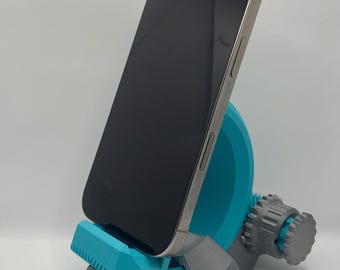 Geared Adjustable Tilting Phone/Tablet Stand Desktop Table Holder Mount