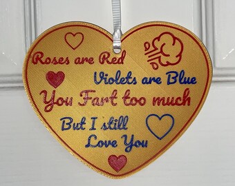Funny Rude Novelty Heart Sign Plaque Hanger Gift Present Birthday Christmas Love