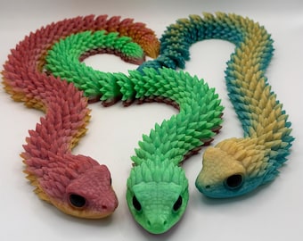 Snake Spiked Scaled Flexible Articulated Dragon Viper Venomous Reptile
