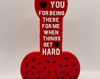 Thank you Gift Present, Offensive, Rude, Willy, Dick, Penis, Hard times