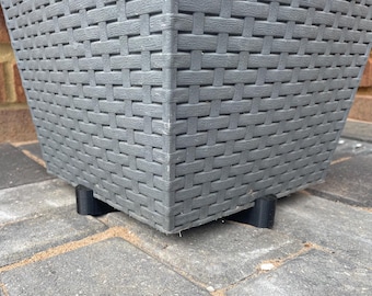 4 Plant pot feet invisible risers, drainage, breathable & stable- Indoor/Outdoor