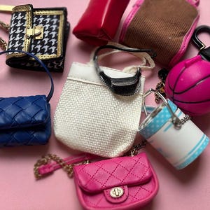 Realistische Puppentasche Handtasche Clutch Bagpack Handtasche Für 11-Zoll-Puppen wie Mtm Bb, Monster, FR 1/6 Accessoire Actionfiguren Modepuppentaschen