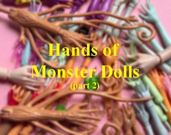 Color Doll Hands Modified Arms for  Fashion Dolls, Toys and Monsters Custom hands 11 inch 12 inch