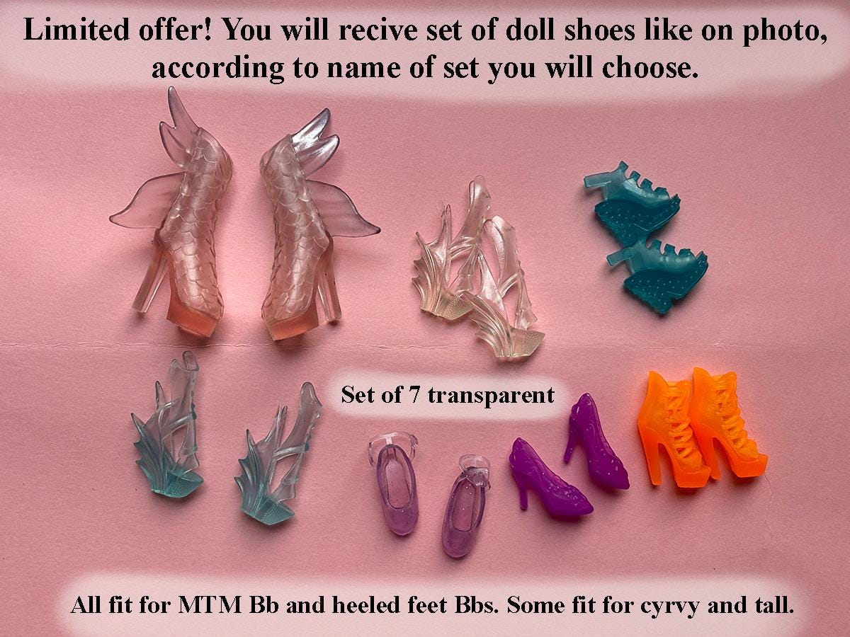 Rare Shoes for Mtm Classic Doll 1/6 Scale Dolls, 11 Inch