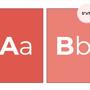 Alphabet Flashcards, ABC Flash Cards, Educational Cards, A-Z Cards, Learn ABCs, Kids Rainbow Colors Alphabet, DIGITAL DOWNLOAD