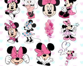 Minnie Mouse SVG Bundle, Princess Svg, Minnie Mouse Birthday, Minnie Mouse, Minnie Head Svg, Instant Downlaod, Digital Download