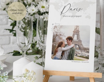Tafelnummers voor reizen voor bruiloft, tafelnummers bruiloft, tafelnamen foto bestemming, naamkaartjes tafel, tafelnummers receptie