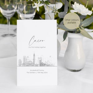Numeri da viaggio per matrimonio, numeri da tavolo per matrimoni, nomi dei tavoli illustrati della destinazione, biglietti da visita, numero tavolo da ricevimento