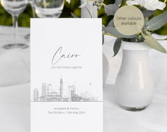 Tafelnummers reizen voor bruiloft, tafelnummers bruiloft, tafelnamen geïllustreerde bestemming, naamkaartjes tafel, tafelnummer receptie