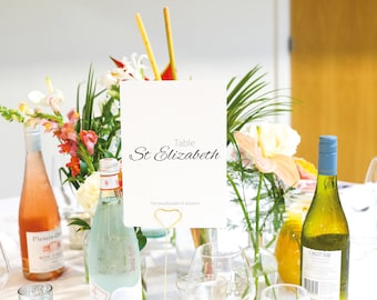 Jamaican Travel Table Numbers For Wedding, Jamaican Parish Table Names, Wedding Table Numbers, Table Name Cards, Reception Table Numbers