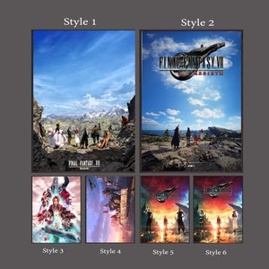 Final Fantasy VII Rebirth Poster Series Game Wall Art Poster