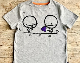 3 yrs Zombie Love Friends grey toddler t-shirt