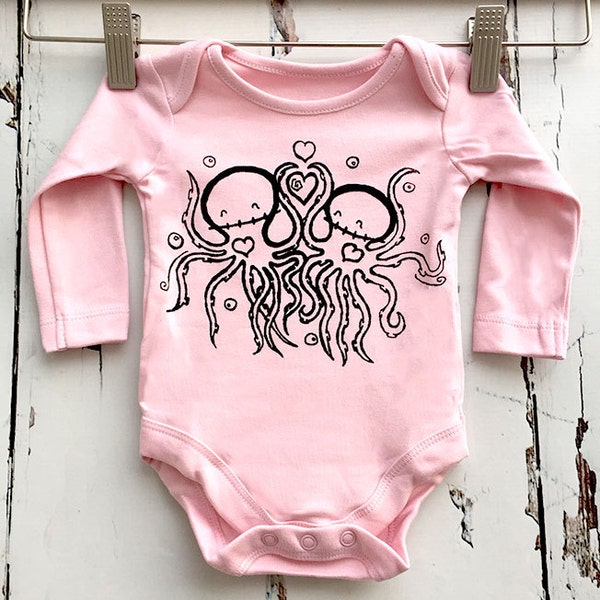 Chaleco de Babygro rosa pastel recién mameluco Zombie pulpo amigos por amor Rocky
