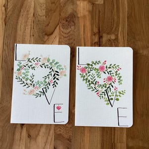 Tarjetas pintadas a mano con acuarela para San Valentín, bodas o aniversarios. No se aceptan copias.