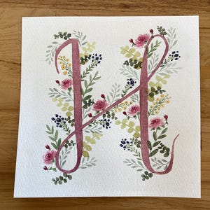 Decoración de guardería con acuarela: colgante de pared pintado a mano para regalo de baby shower, regalo de bautismo, también puede personalizar letras y colores.