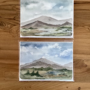 Carte de voeux personnalisée peinte à la main à l'aquarelle.