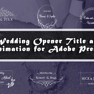 Stylish Wedding Titles Opener, Text, Title, Weddings Animation, Cinematic, Fonts | for Adobe Premiere Pro