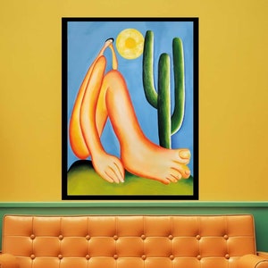 Tarsila Do Amaral, Abaporu, Brazil, Tarsila Do Amaral Canvas Wall Art Print Ready To Hang