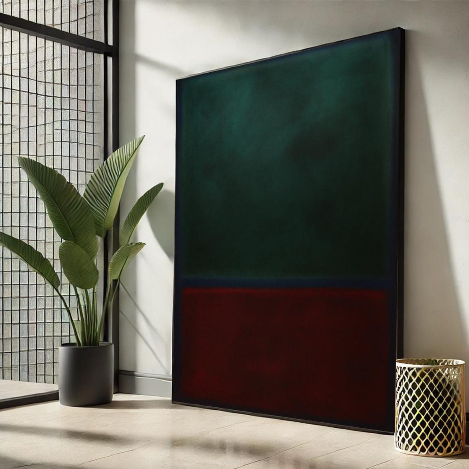 Mark Rothko Deep Color Fields Mark Rothko Deep Red and Green Abstract | Minimalist Color Field Canvas ...