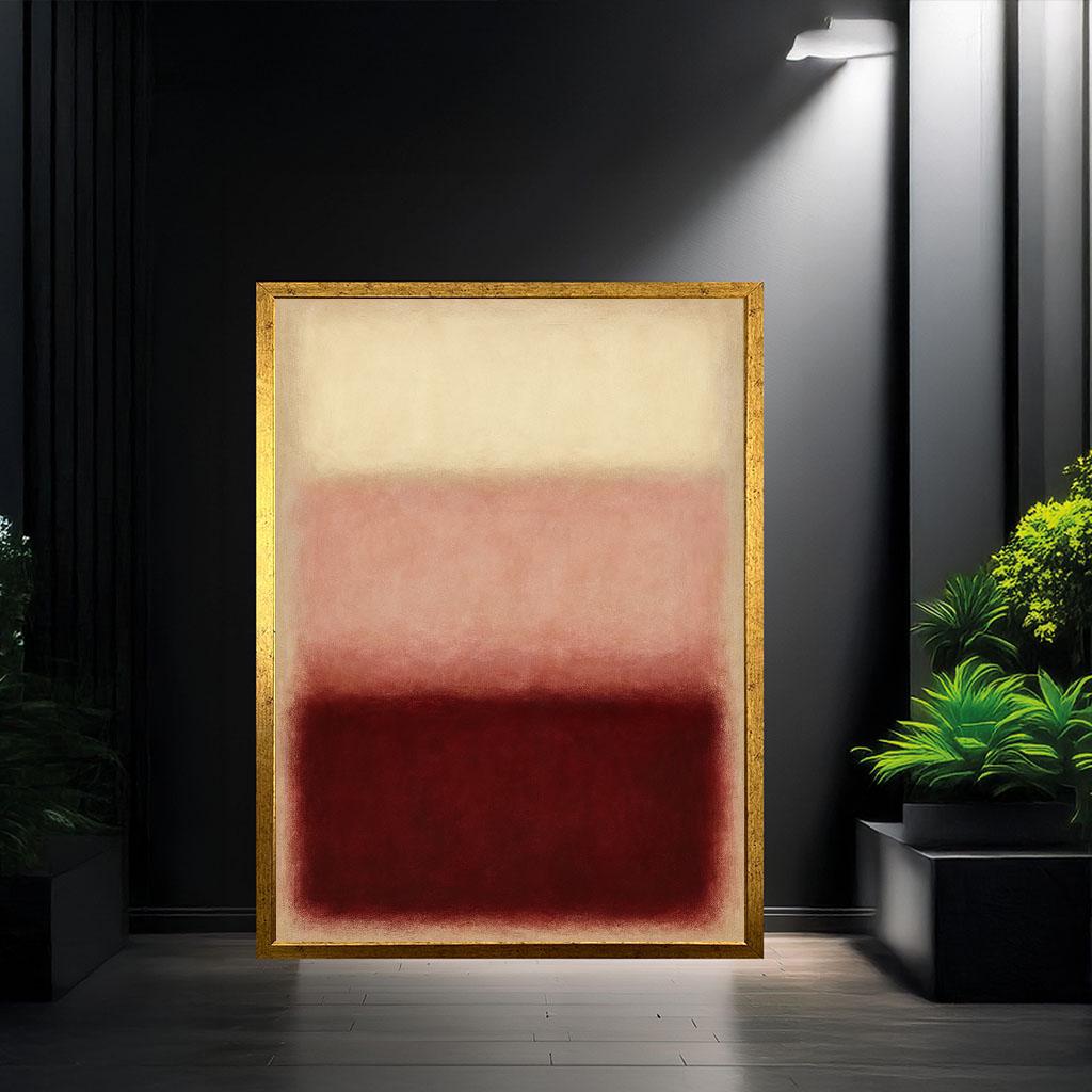 Mark Rothko Inspired Red and Beige Canvas Bold Color Field Painting for ...