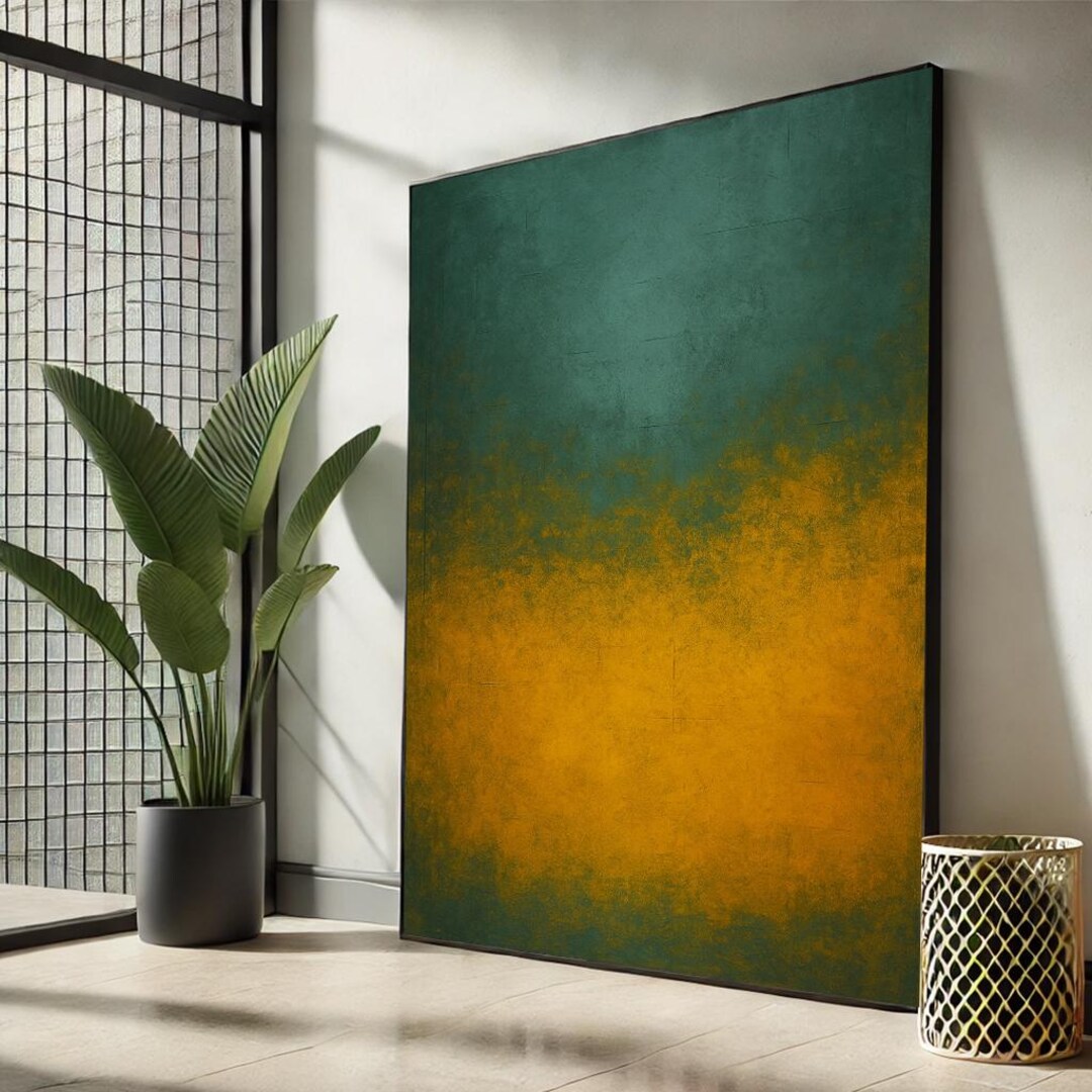 Mark Rothko Calm Mark Rothko Green and Yellow Abstract Canvas Art | Minimalist Gradient ...