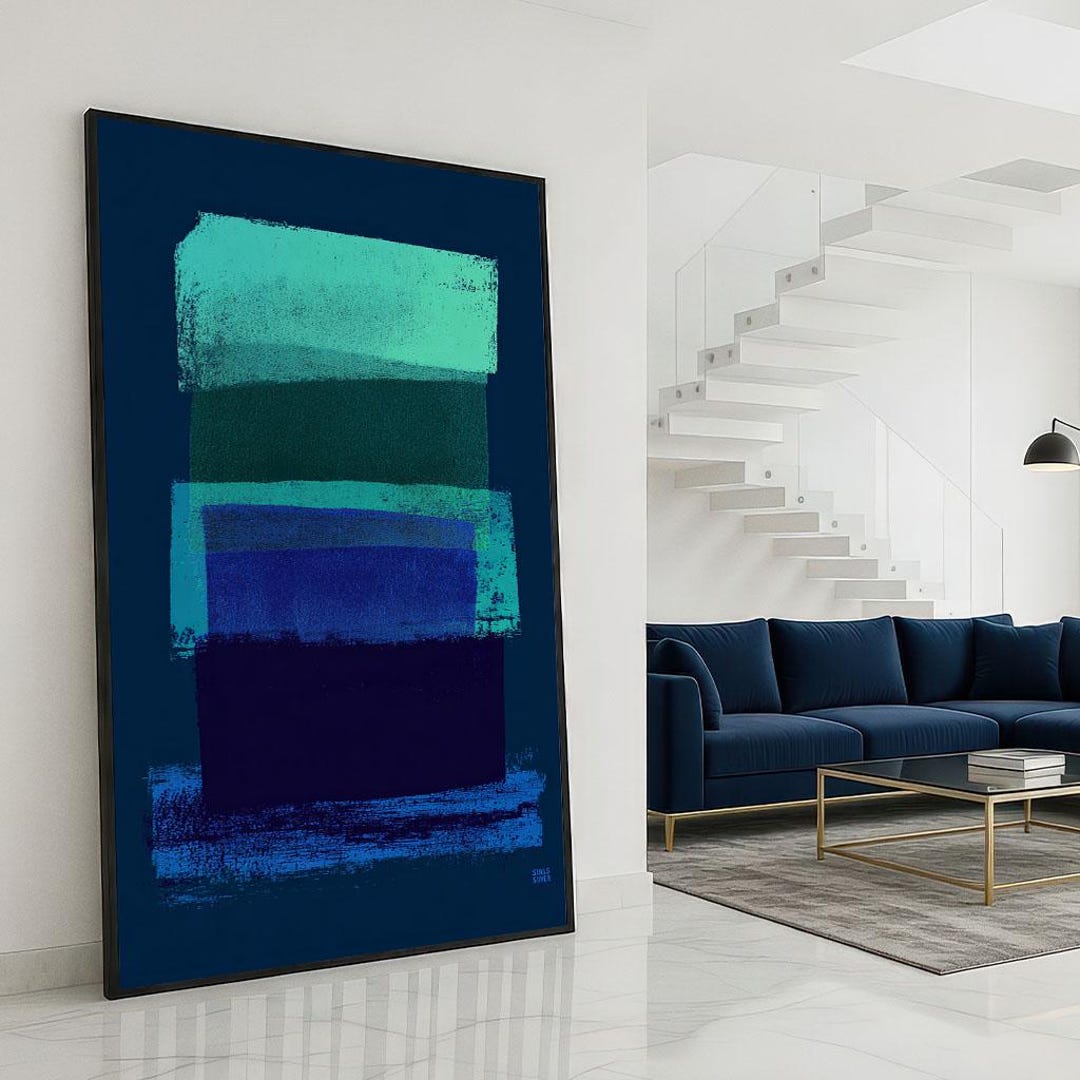 Mark Rothko Deep Color Fields Mark Rothko Deep Patina Blue Transformative Teal Canvas Color Field Art ...