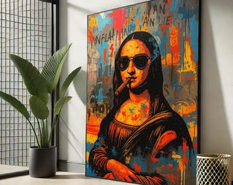 Pop Art Metal Sign Punk Mona Lisa Rolling Stones - Etsy