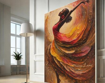 African Woman Dance Canvas Art | Vibrant Home Decor