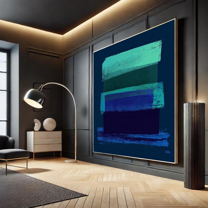 Mark Rothko Deep Color Fields Mark Rothko Deep Patina Blue Transformative Teal Canvas Color Field Art ...