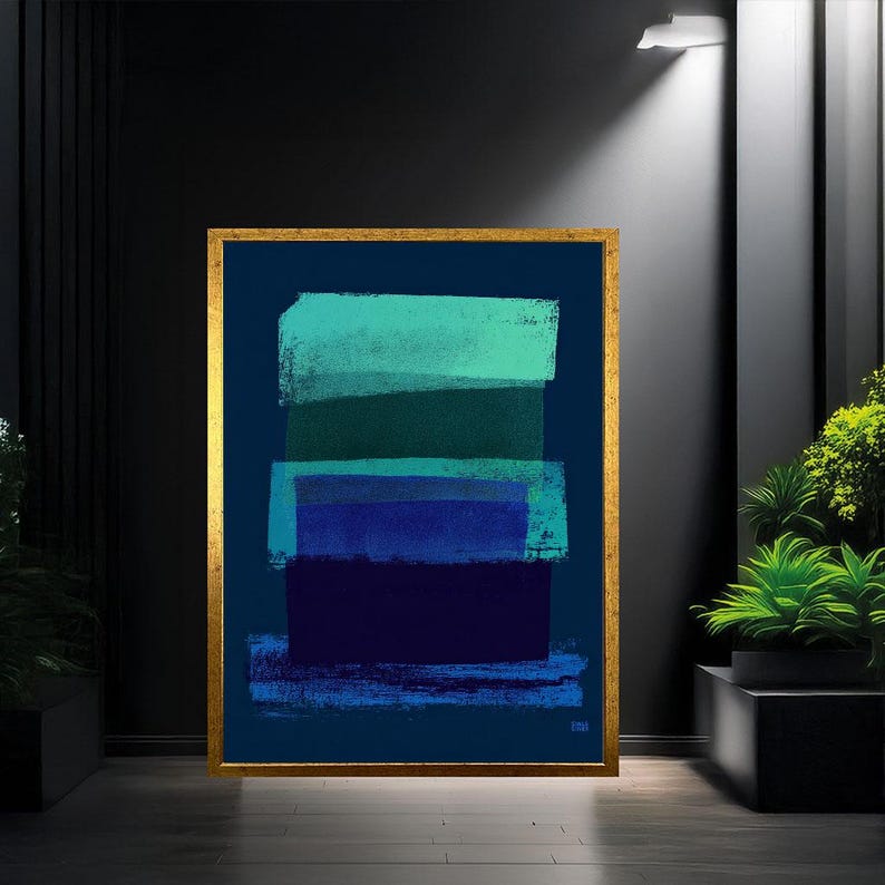 Mark Rothko Deep Color Fields Mark Rothko Deep Patina Blue Transformative Teal Canvas Color Field Art ...
