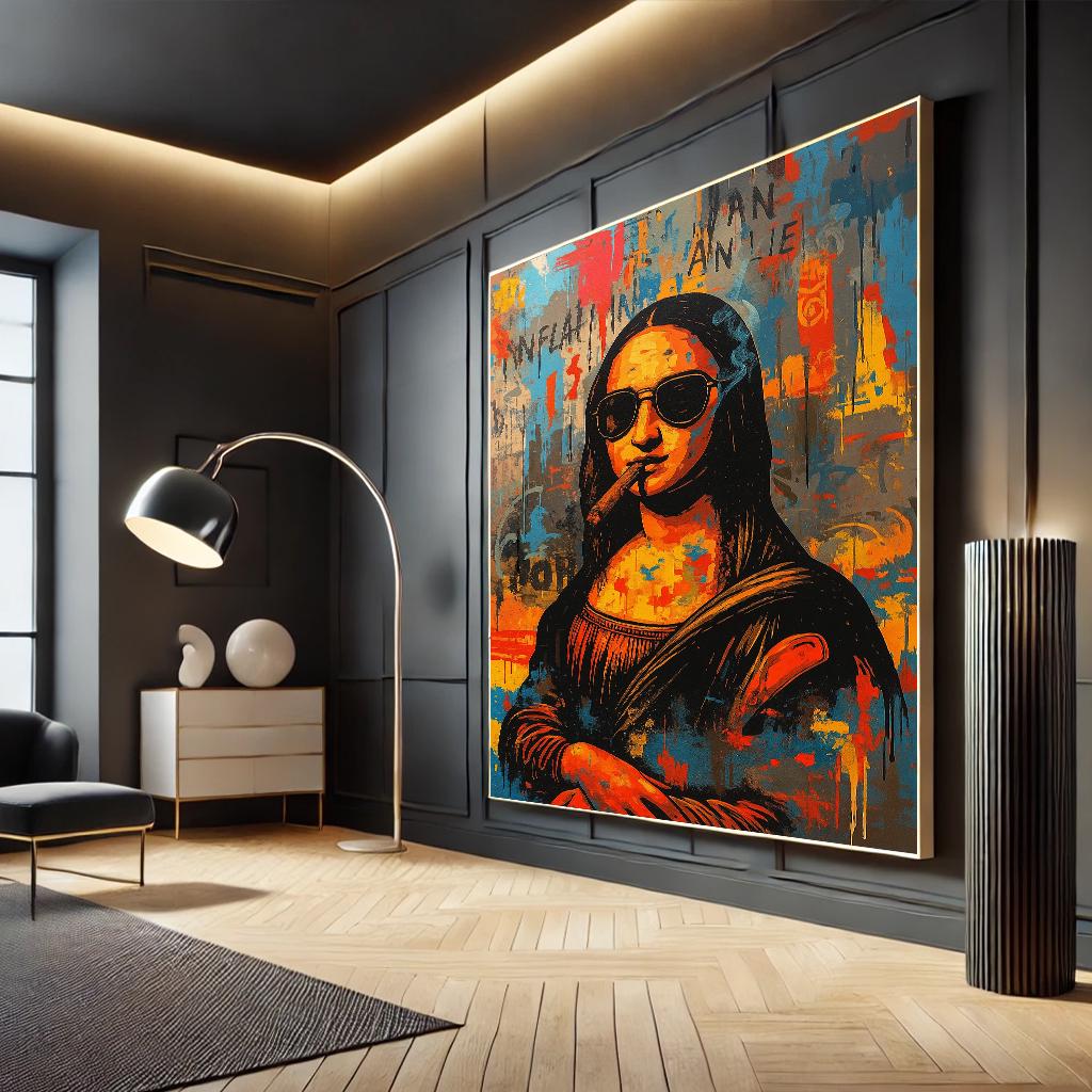 Mona Lisa Pop Art Canvas Print | Graffiti Street Flair - Etsy