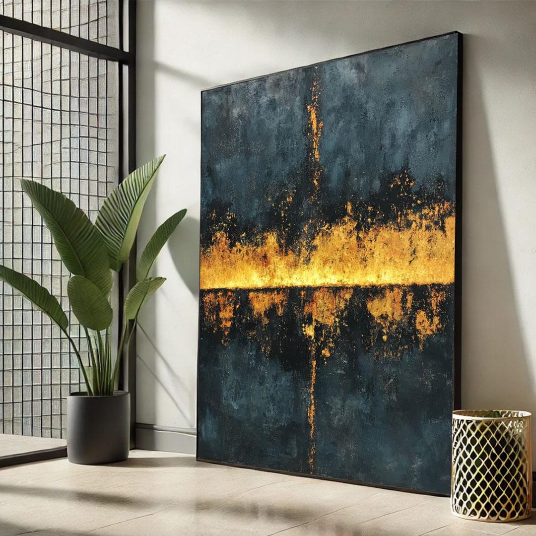 Black and Gold Abstract Canvas Art – Rothko Style Print - Etsy