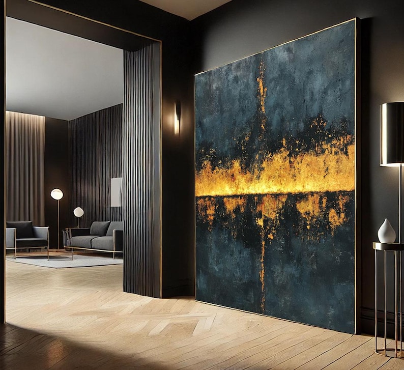 Black and Gold Abstract Canvas Art – Rothko Style Print - Etsy