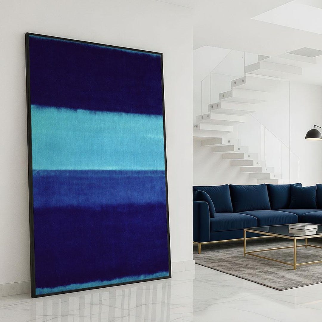 Mark Rothko Deep Patina Blue Transformative Teal Canvas Ocean Serenity ...
